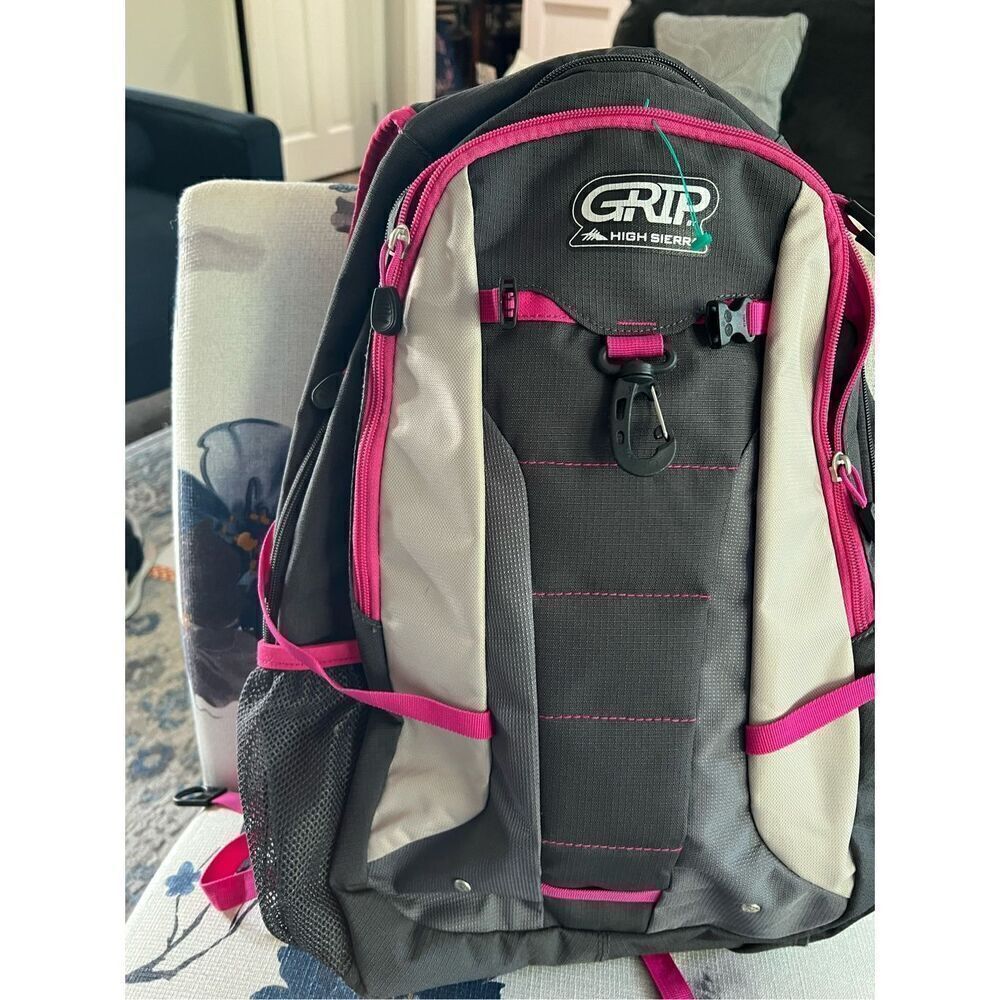 High Sierra Grip Pink and Gray Large Backpack - Picture 12 of 12